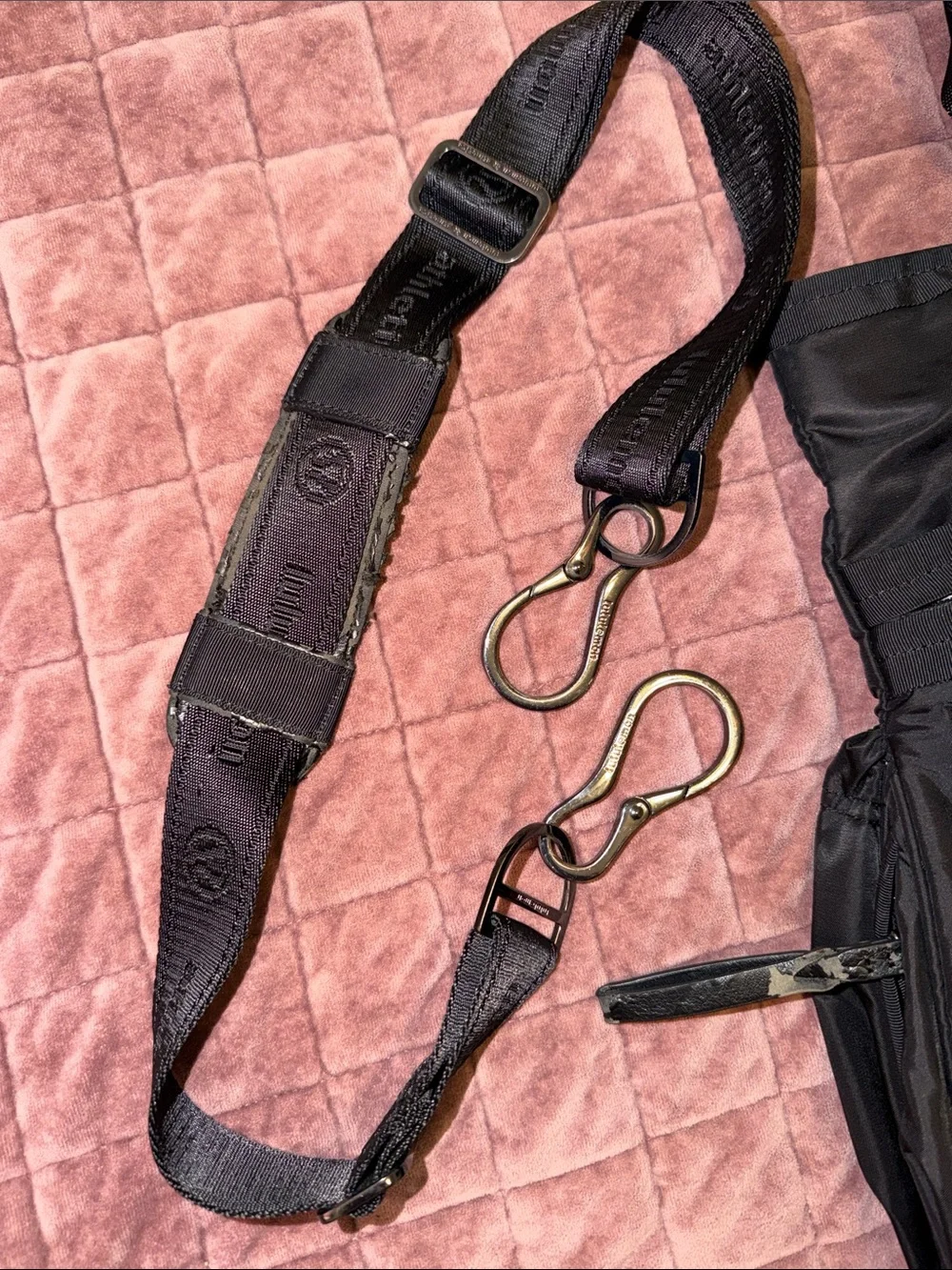 lululemon athletica Black Nylon Drawstring Tote